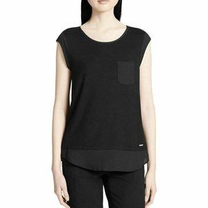 Calvin Klein M Black Sleeve T-Shirt Top NWT CK20